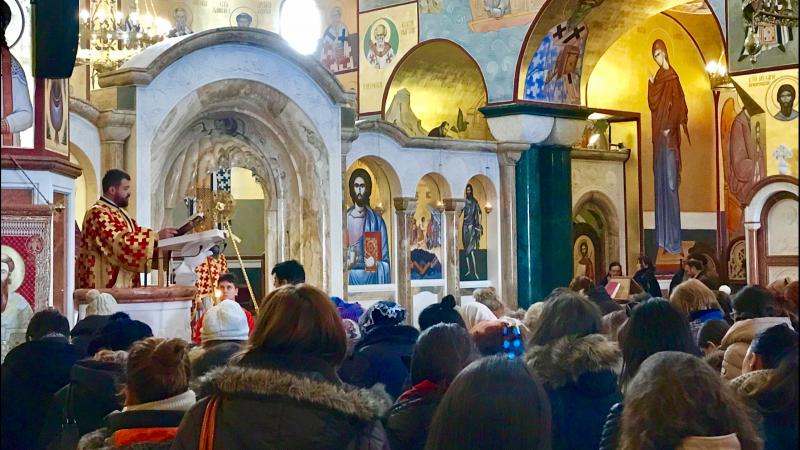 На Детињце и празник Светог Саве Освећеног одслужена је Литургија у Саборном храму Христовог Васкрсења у Подгорици