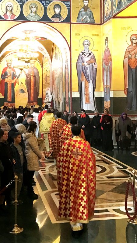 На празник Ваведења Пресвете Богородице, 4. децембра 2016. године, одслужена је Света Литургија у Саборном храму Христовог Васкрсења у Подгорици