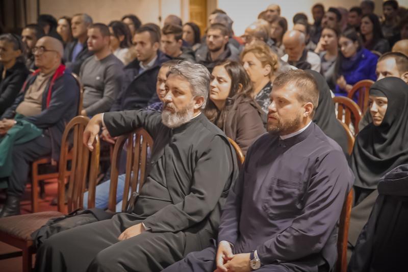 У недјељу, 12. марта, 2017. године одржано предавање Архимандрита Саве Јањића у крипти Саборног храма у Подгорици