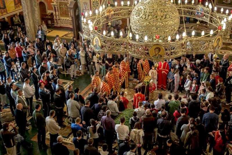 Врбица прослављена у Саборном храму Христовог Васкрсења у Подгорици